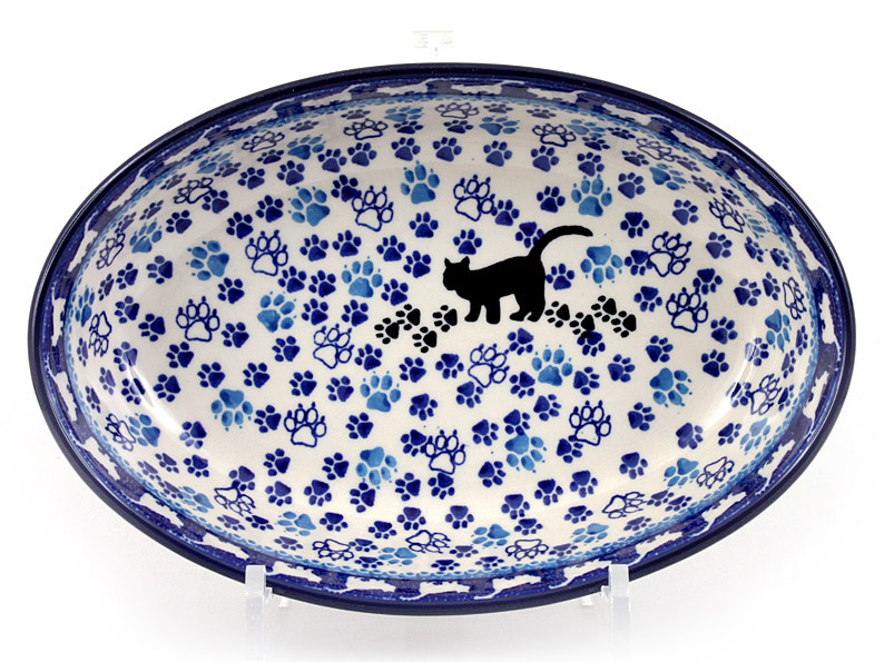 Auflaufform oval 24 cm   Schwarze Katze