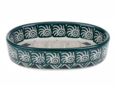 Seifenschale oval 11 cm Aztec Sonne grüne