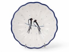 Corrugated Bowl 12 cm (5") Swallows UNIKAT