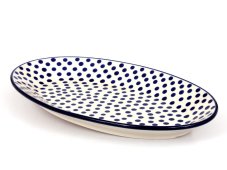 ovál servírovací střední 37 cm   Puntíky