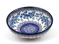 Schüssel niedrig 17 cm   Blaue Rose