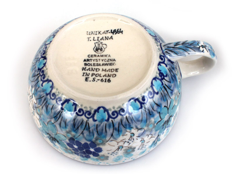 One-cup Teapot 0,6 l+0,25 l   Blue Summer UNIKAT
