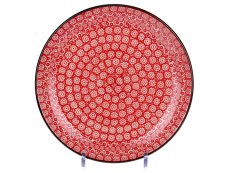 talíř mělký 25 cm   Červená krajka