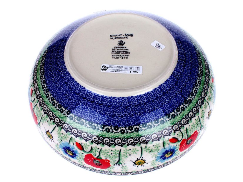 Low Bowl 27 cm (11")   Summer Flowers UNIKAT