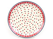 Teller 25 cm   Rote Herzen
