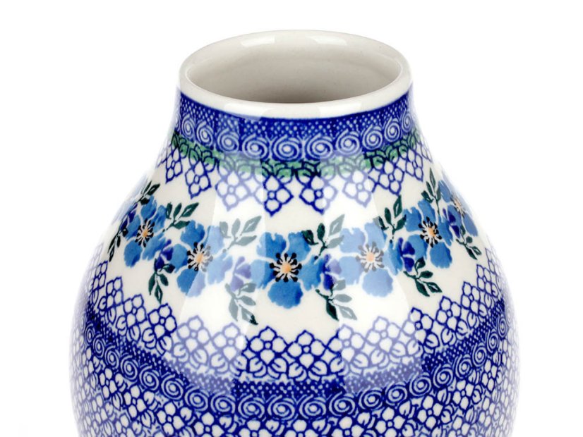 váza 19 cm   Modrá růže