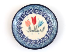 Teabag Plate 10 cm (4")   Pink Tulips
