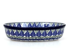 Auflaufform oval 24 cm   Blaue Blätter