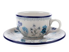 Tasse mit Untertasse 0,1 l   Frühling in Blau