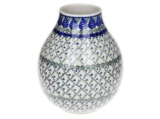 váza 24 cm Modré listy