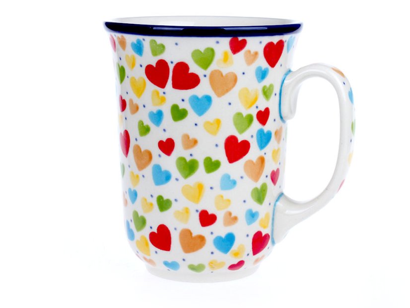 Mug ART 0,5 l (17 oz)   Colorful Hearts UNIKAT
