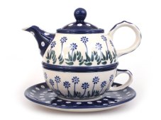 Teekanne & Tasse mit Untertasse 0,6+0,25 l   Gänseblümchen