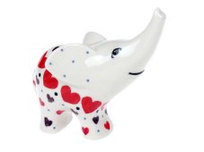 Figur Elefant 10 cm   Rote Herzen