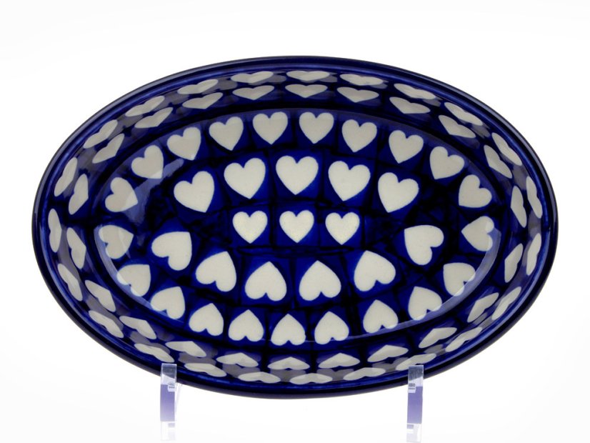 Auflaufform Oval 21 cm   Herzen