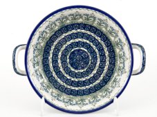 Auflaufform rund mit Henkel 25 cm   Blumengarten