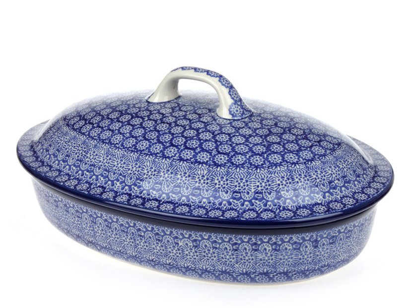 ovál s víkem 36 cm   Krajka