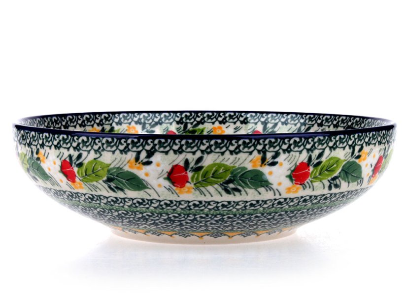 Low Bowl  22 cm (9")   Apple Blossoms UNIKAT