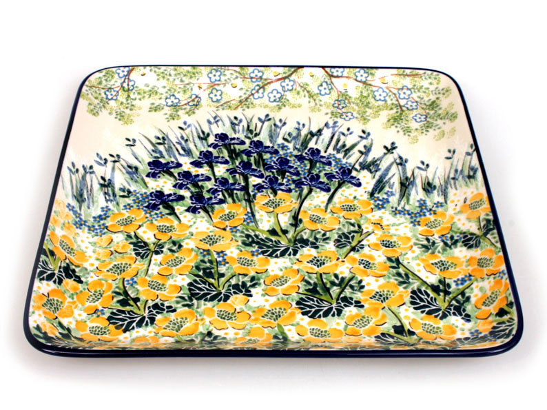 Square Platter 28 cm (11")   Iris UNIKAT