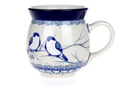 Kugelbecher gross 0,5 l Meisen im Winter UNIKAT