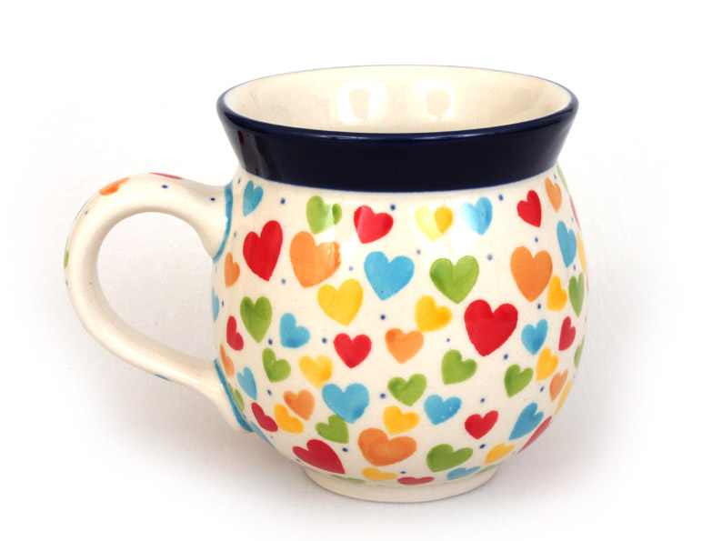 Bubble Mug 0,35 l (12 oz)   Colorful Hearts UNIKAT
