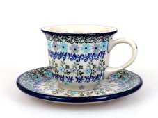 Tasse mit Untertasse 0,15 l    Türkis