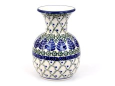 Vase 14 cm (5") Blue Leaves