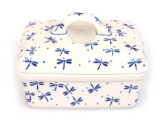 Square Butter Dish   Damselfly