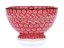 miska na soklu 14,5 cm   Červená krajka