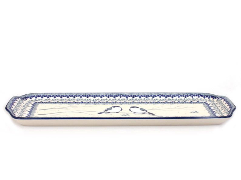 Platter 42 cm (16")   Titmouses in Winter UNIKAT