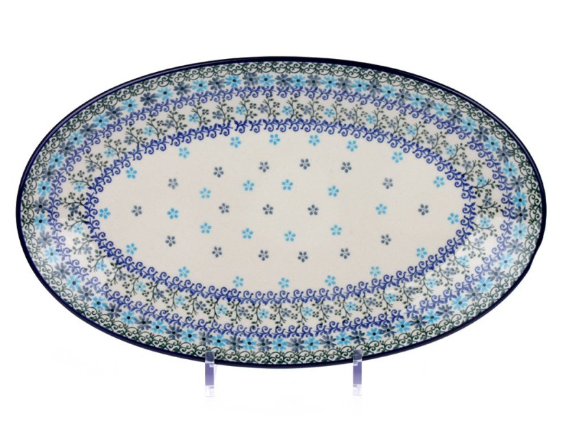 ovál servírovací střední 35,5 cm   Tyrkys