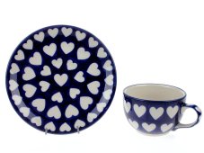 Tasse mit Untertasse 0,1 l   Herzen