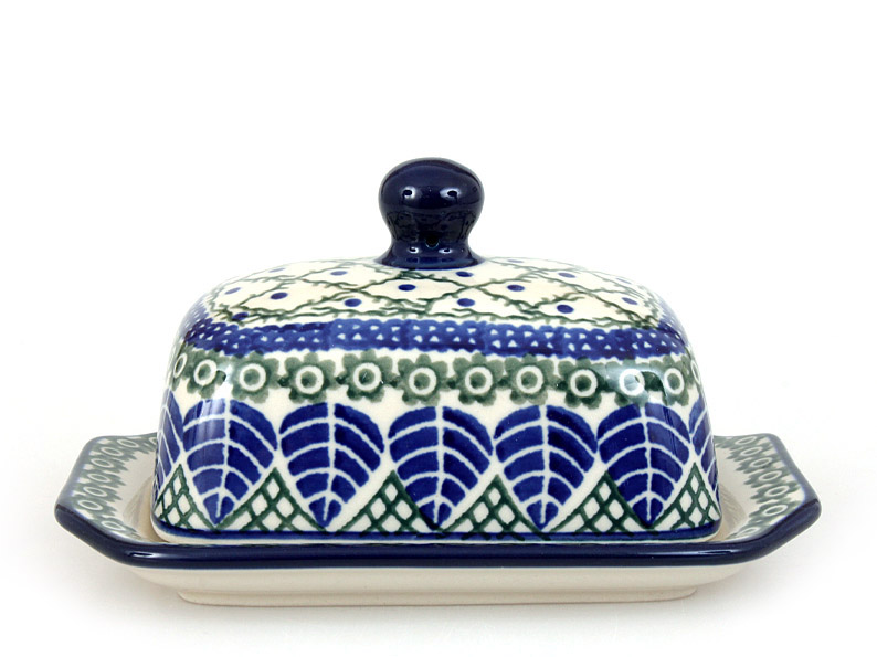 Small Butter Dish 1/8 kg   Blue Leaves