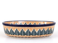 Oval Baking Dish 21 cm (8")   Green Leaves
