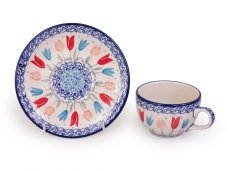 Cup with Saucer 0,1 l (4 oz)   Pink Tulips