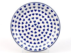 Dessertteller 21 cm   Blaue Herzchen