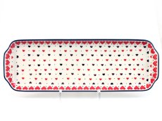 Platter 42 cm (16") Red Hearts