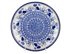 Shallow Plate 25 cm (10") Blue Garden