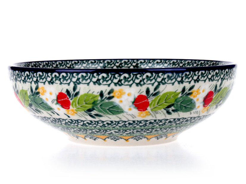 Low Bowl  17 cm (7")   Apple Blossoms UNIKAT