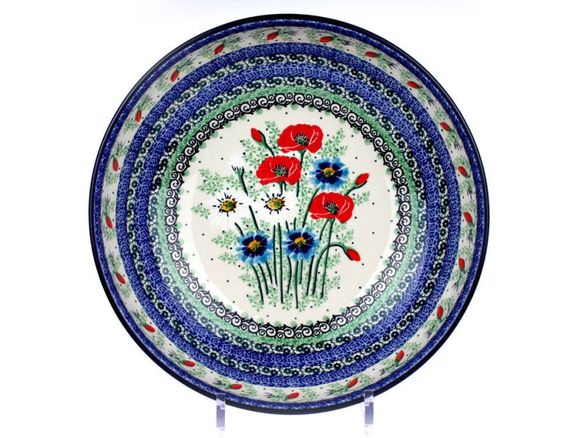 Low Bowl 27 cm (11")   Summer Flowers UNIKAT