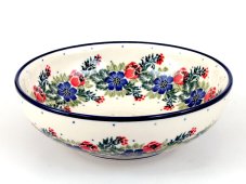 Schüssel niedrig 17 cm   Blumenkranz