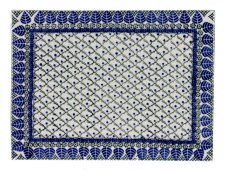 Fliese grosse 40 cm Blaue Blätter