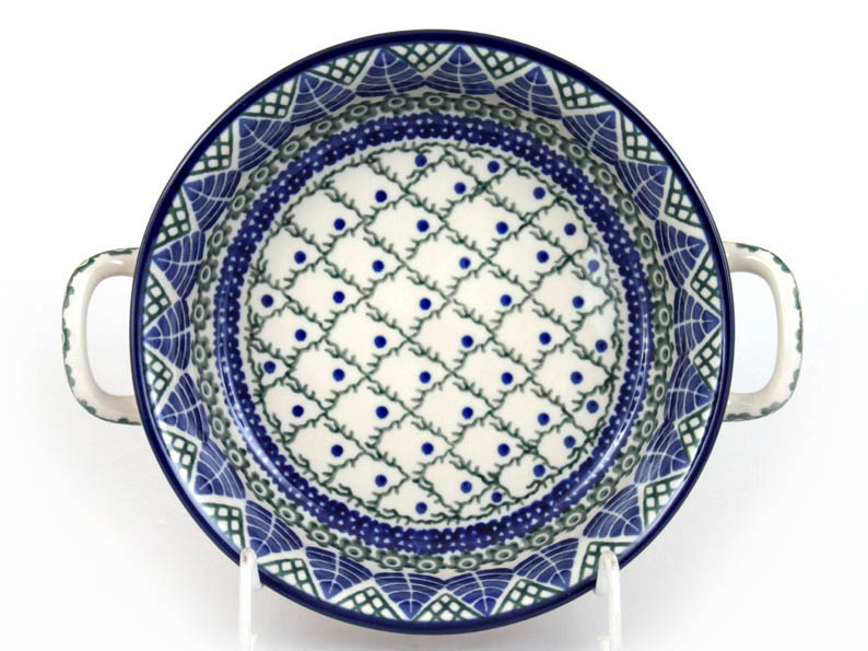 Round Baking Dish 21 cm (8")   Blue Leaves