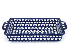 Auflaufform  mit Griffe 39 cm   Herzen