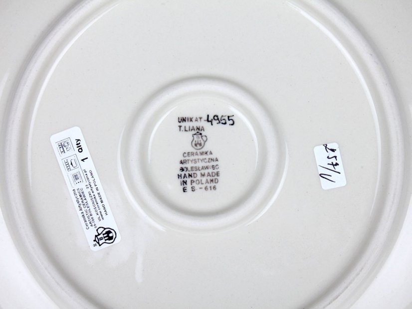 talíř mělký 25 cm   Fialky  UNIKÁT