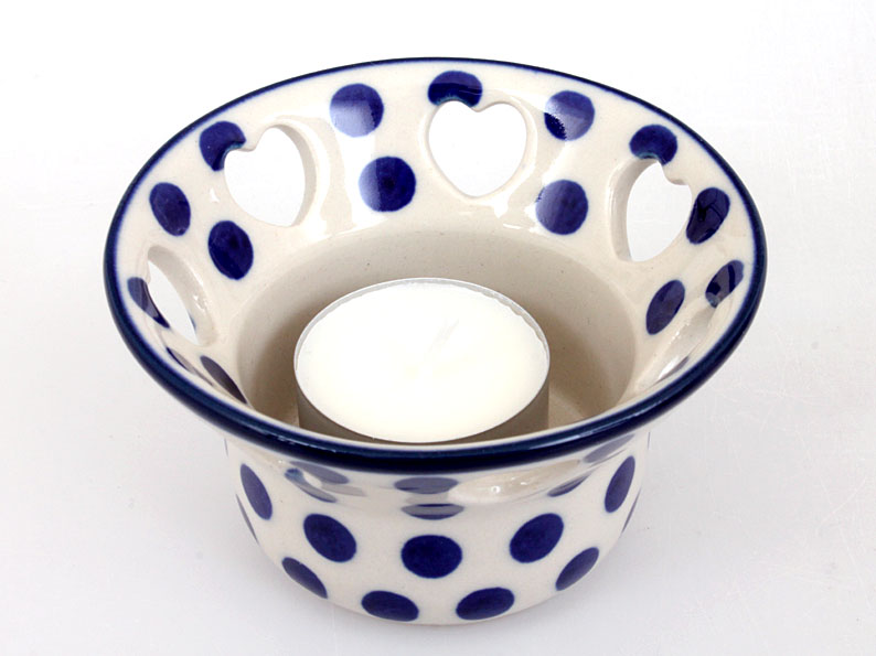 Heart Candle Holder   Dots