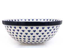 Schüssel KLASSIK 28 cm   Blaue Herzchen