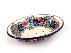 Seifenschale oval 14 cm   Blumenkranz