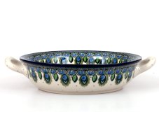 Round Baking Dish 25 cm (10")  Peacock Feather