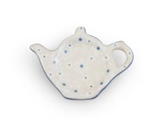 "Jug" Teabag Plate   Snow Flowers