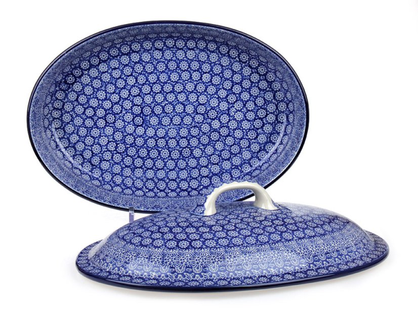 ovál s víkem 36 cm   Krajka